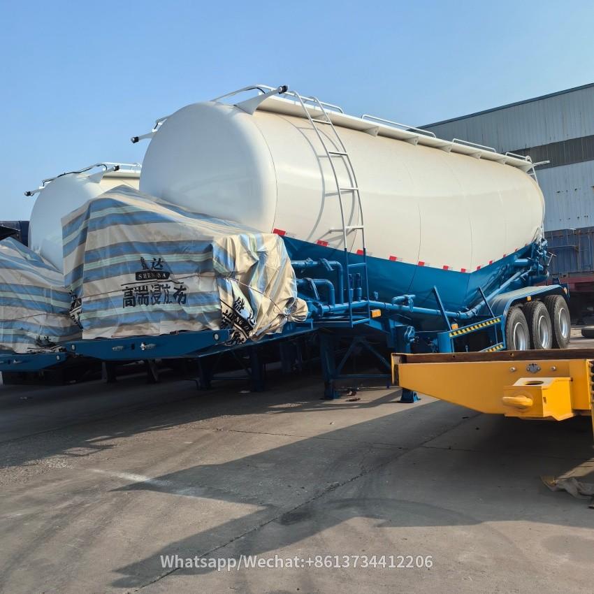 3 Axles 45cbm 60tons Bulk Cement Trailer For Sale