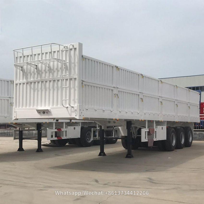 3 Axles 50 Tons Side Wall Cargo Semi Trailer