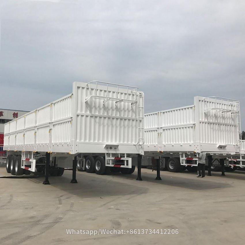 3 Axles 50 Tons Side Wall Cargo Semi Trailer