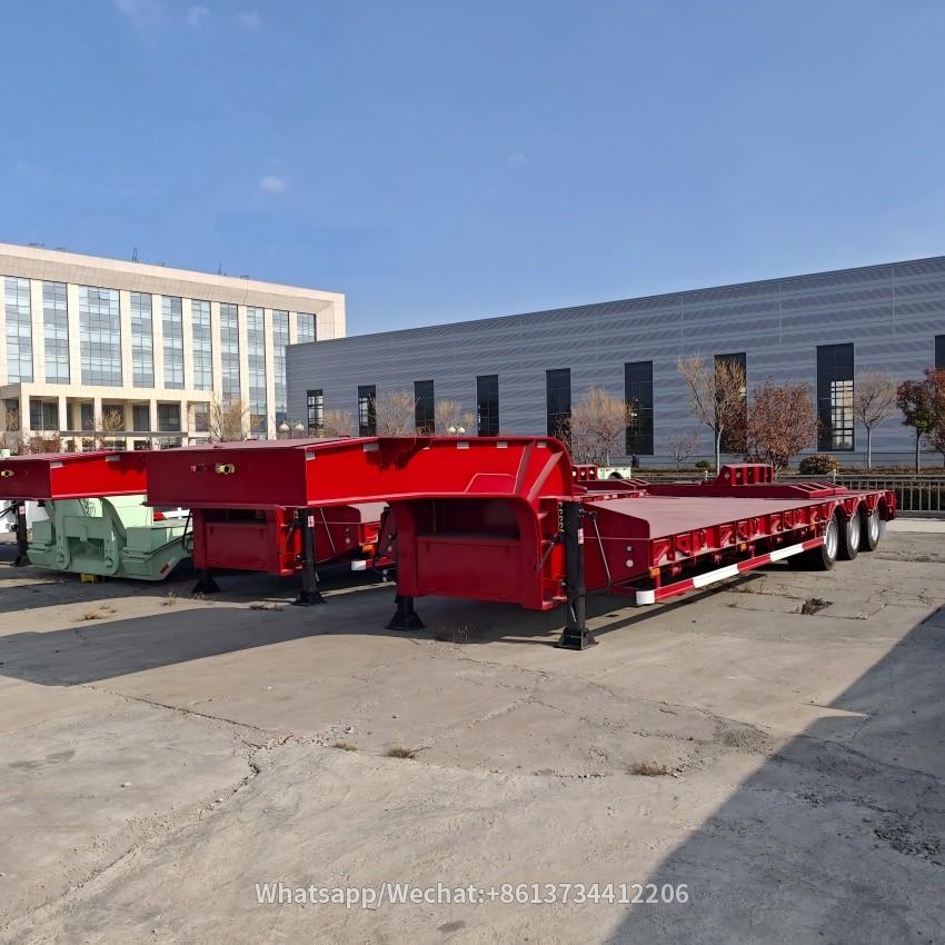 3 Axles 80 Tons Excavator Lowboy Trailer