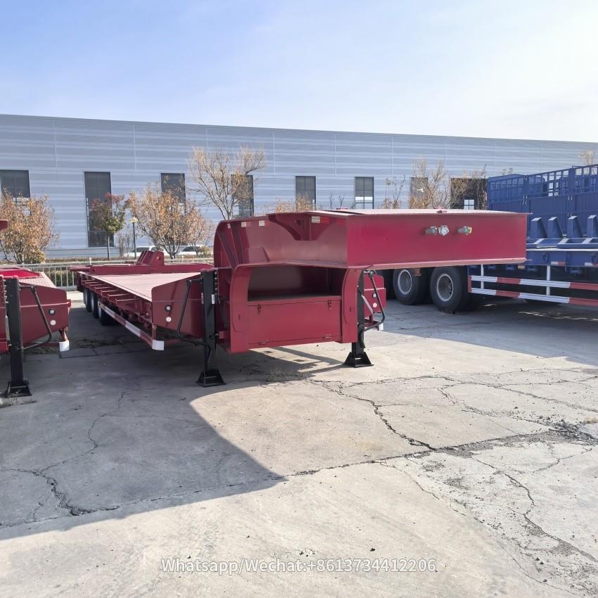 3 Axles 80 Tons Excavator Lowboy Trailer