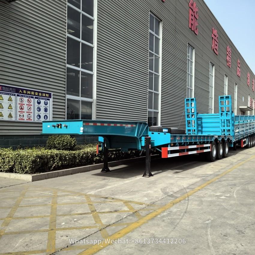 3 Axles 80 Tons Low Bed Truck Trailer