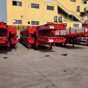 3 Axles 80 Tons Lowbed Semi Trailer