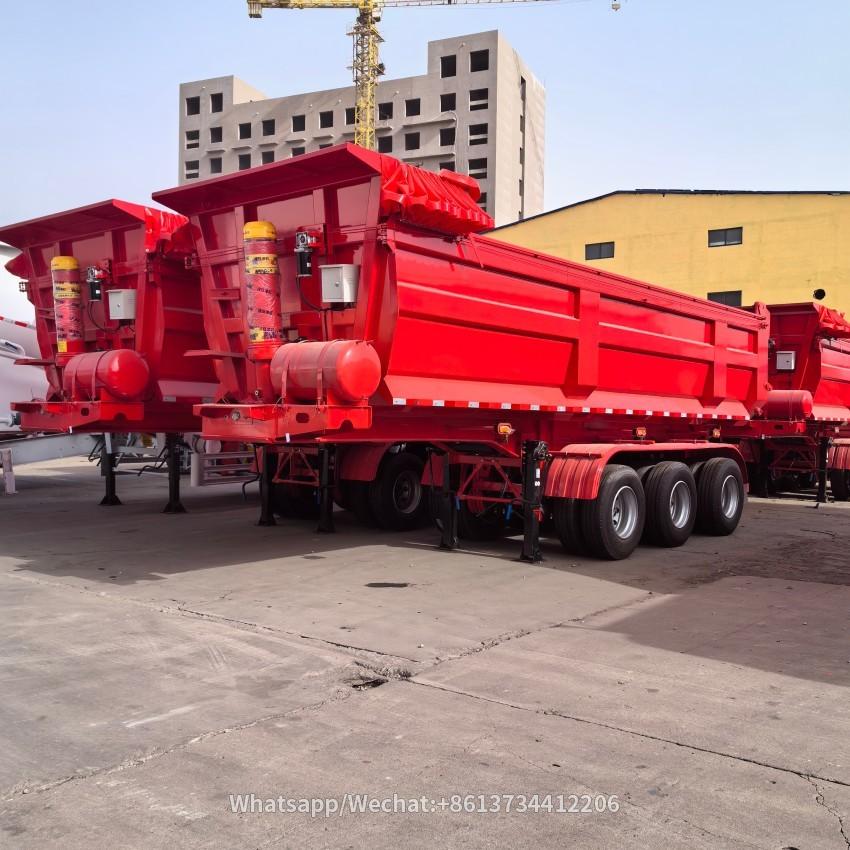 3 Axles 80 Tons Rear Tipper Trailer