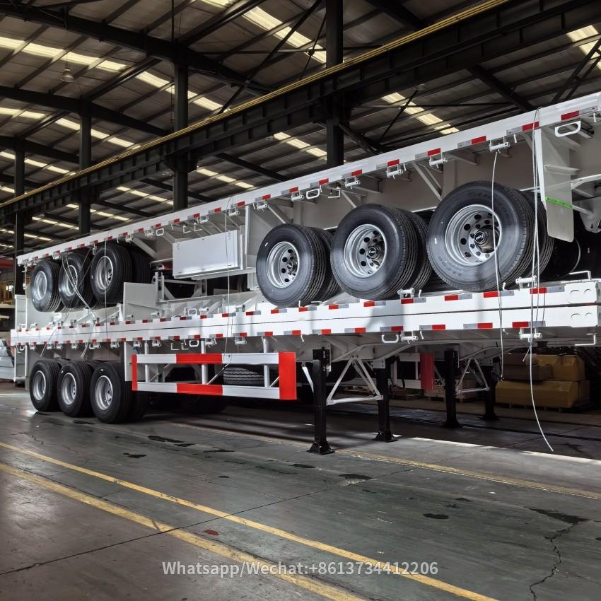 3 Axles Flatbed Semi Trailer