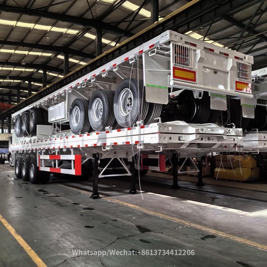 3 Axles Flatbed Semi Trailer