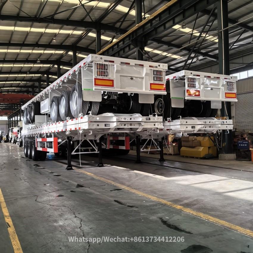 3 Axles Flatbed Semi Trailer