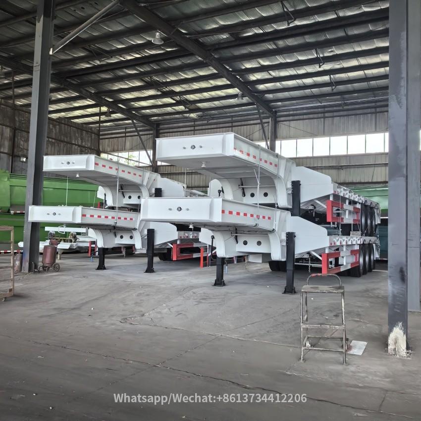 3 Axles Goose Neck Lowbed Trailer