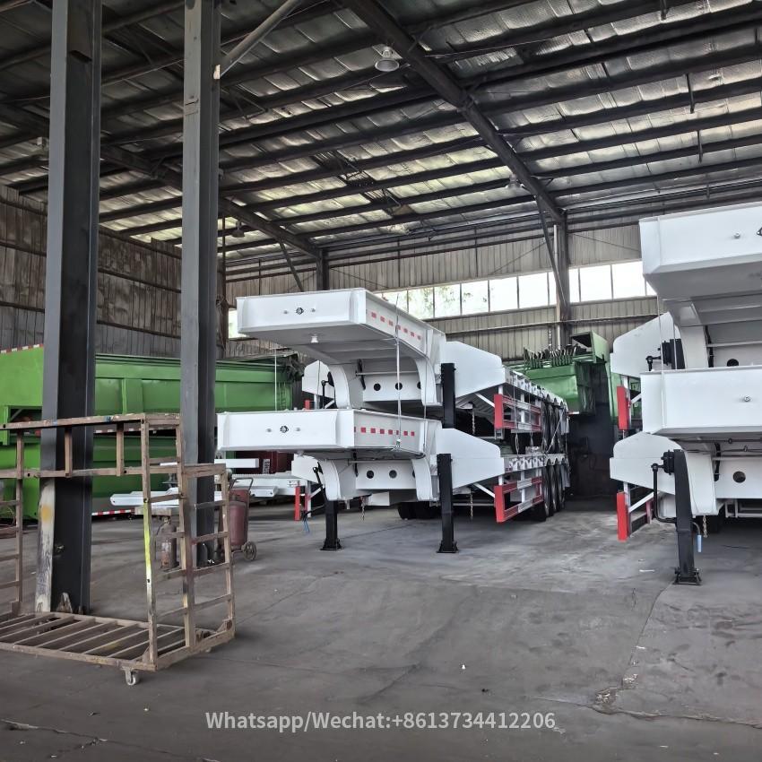 3 Axles Goose Neck Lowbed Trailer