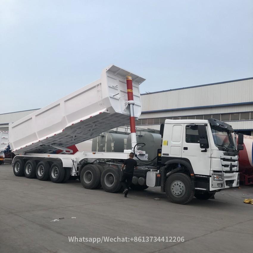 4 Axles 80tons Hydraulic Dump Trailer
