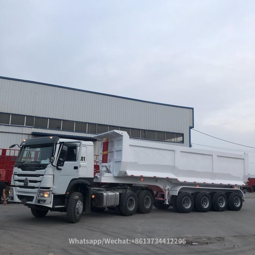 4 Axles 80tons Hydraulic Dump Trailer