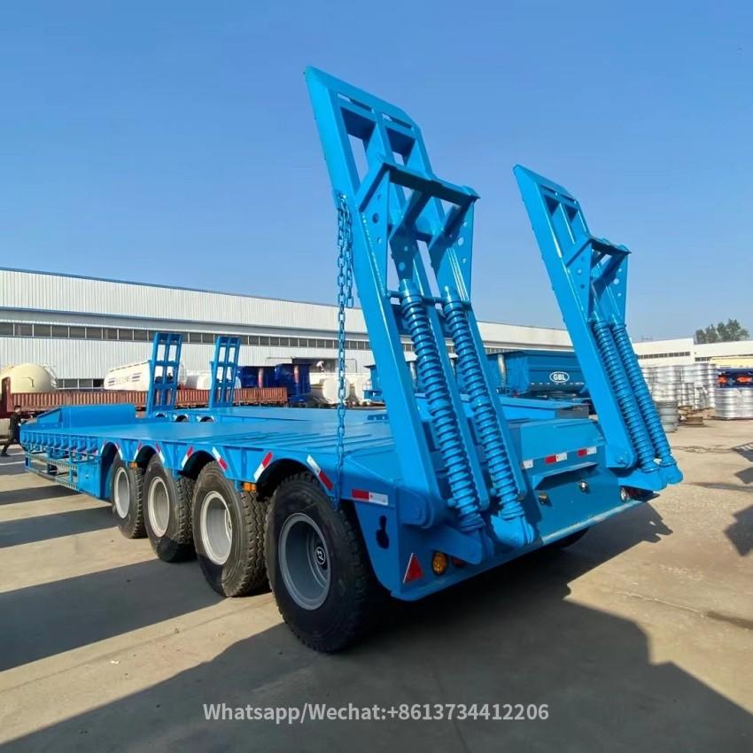 4 Axles Heavy Duty Low Bed Truck Trailer