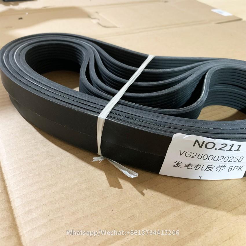 Sinotruk HOWO Alternator Belt Truck Spare Parts VG2600020258