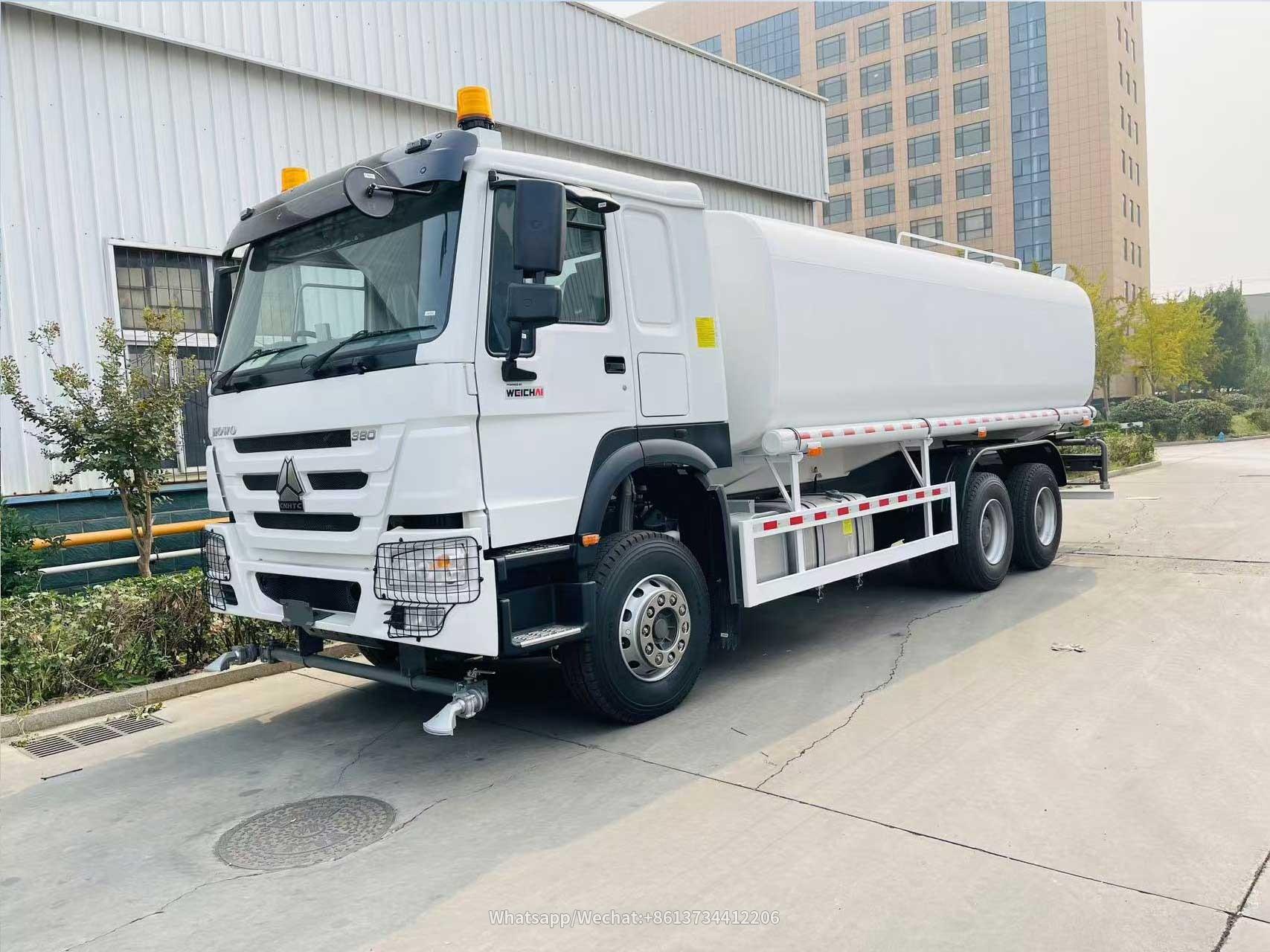 Sinotruk Howo 380hp 25000liters Water Tanker Truck