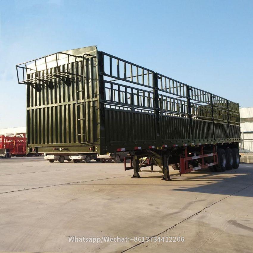 Tri Axles 40 Tons Drop Side Cargo Trailer