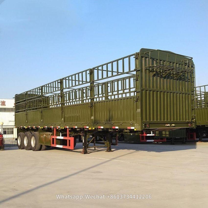 Tri Axles 40 Tons Drop Side Cargo Trailer